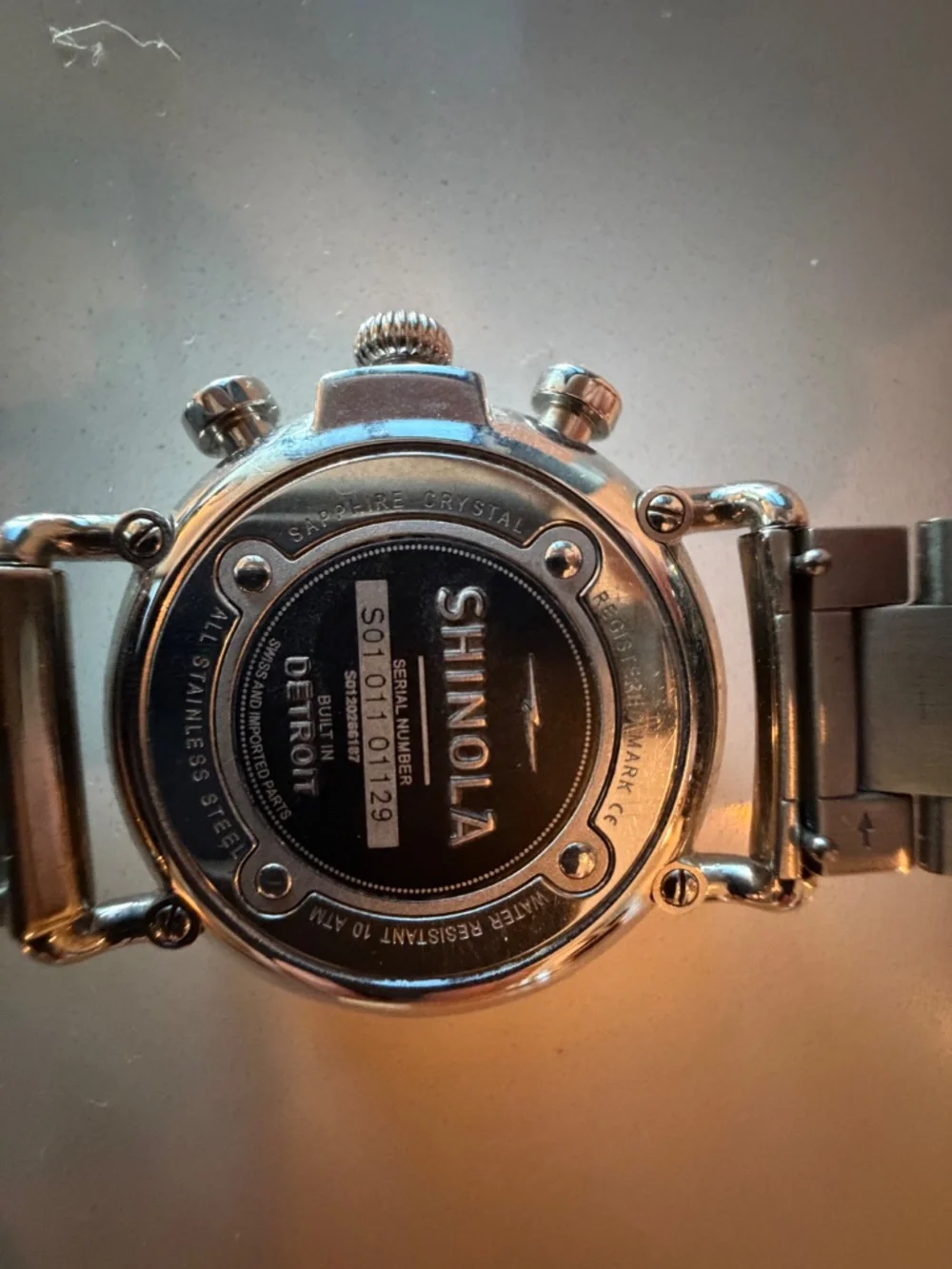 Shinola Runwell Chonograph Watch 41mm Stainless Steel